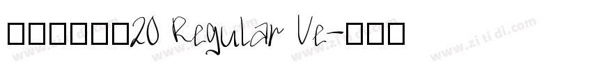 胡晓波男神体20 Regular Ve字体转换